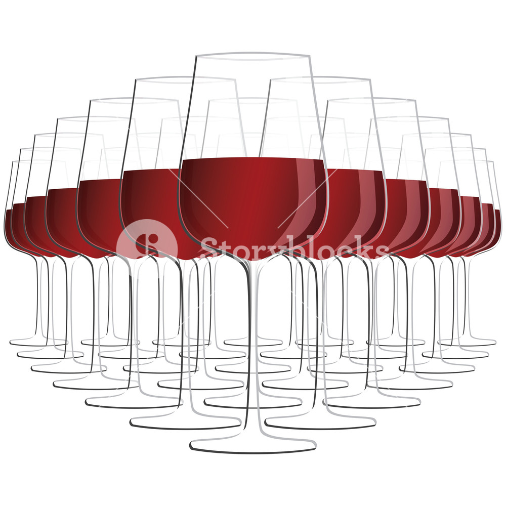 Red Wine Glasses Royalty-Free Stock Vector SBI-300144981 - Storyblocks