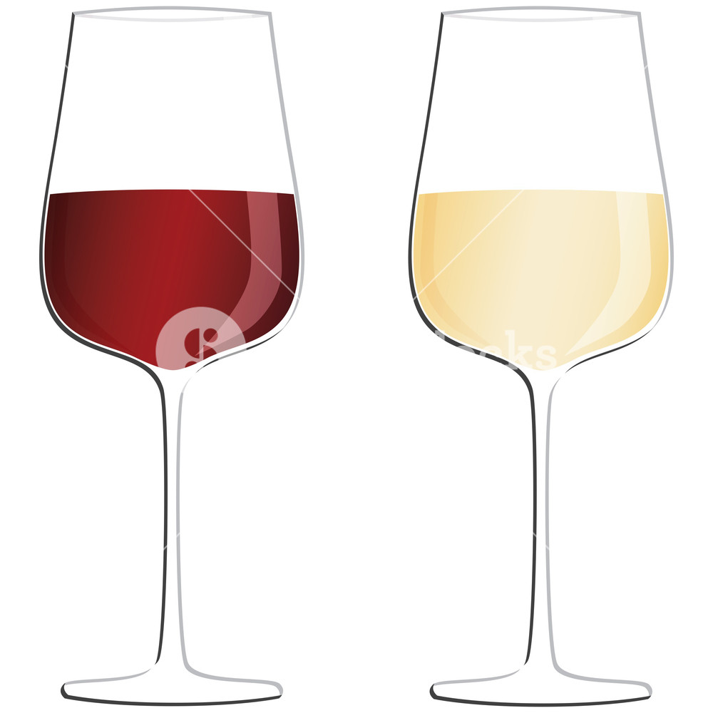 Red Wine White Wine Glasses Royalty-Free Stock Vector SBI-300144951 ...