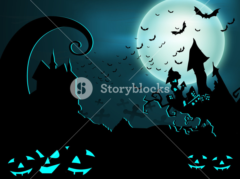 Scary Halloween Night Background Royalty-Free Stock Vector SBI ...