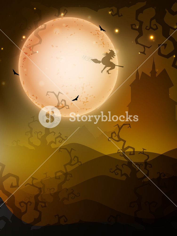 Scary Halloween Night Background Royalty-Free Stock Vector SBI ...