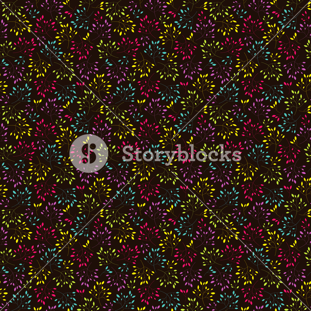 Seamless Texture With Leafs. Vector Illustration. Royalty-Free Stock ...