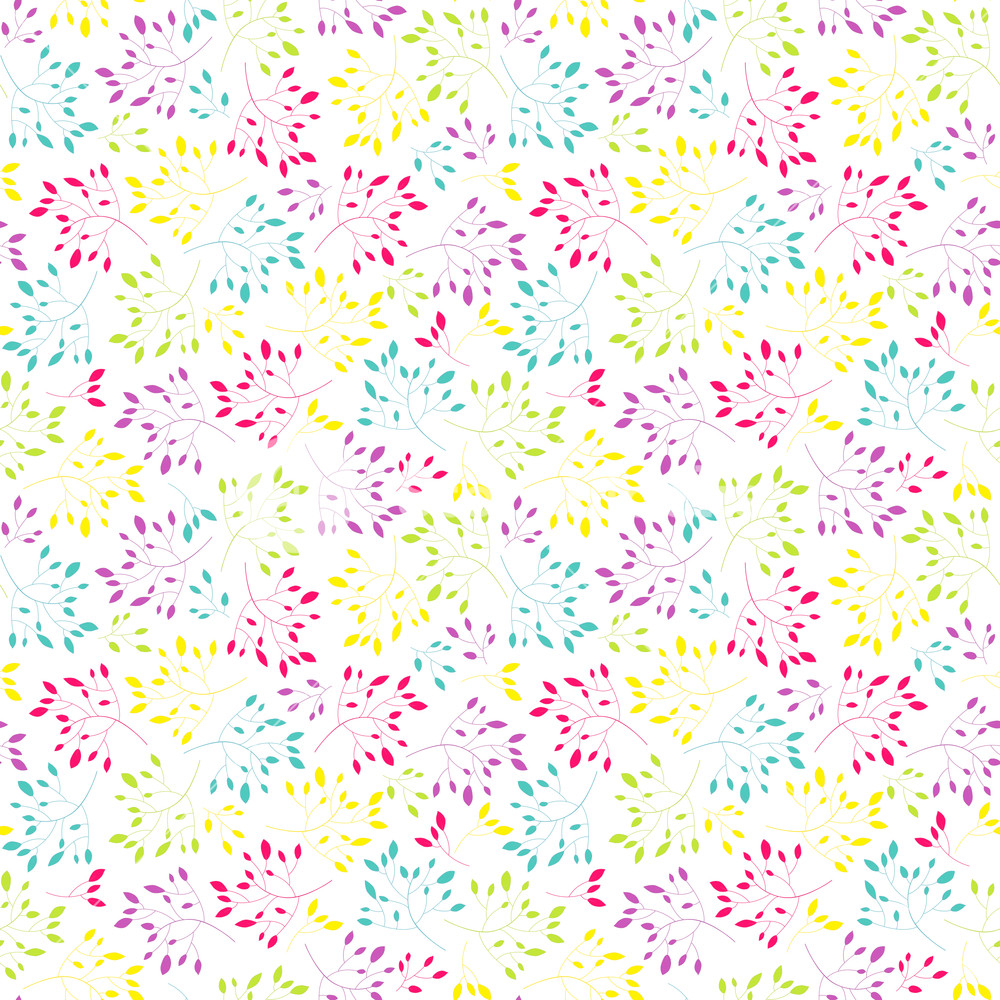 Seamless Texture With Leafs. Vector Illustration. Royalty-Free Stock ...