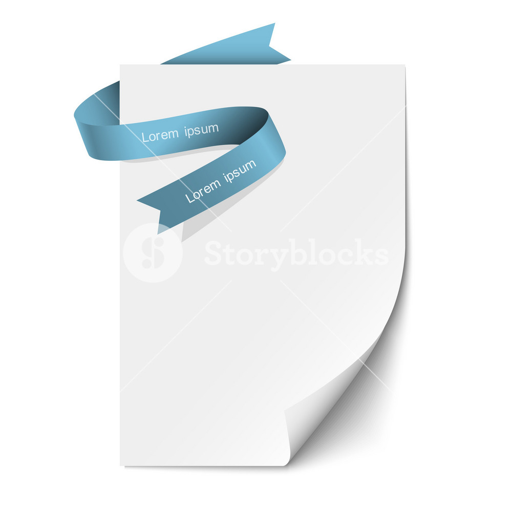 Bench Paper Ribbon Sheet Paper And Blue Ribbon Royalty-Free Stock Vector SBI-300141553 ...