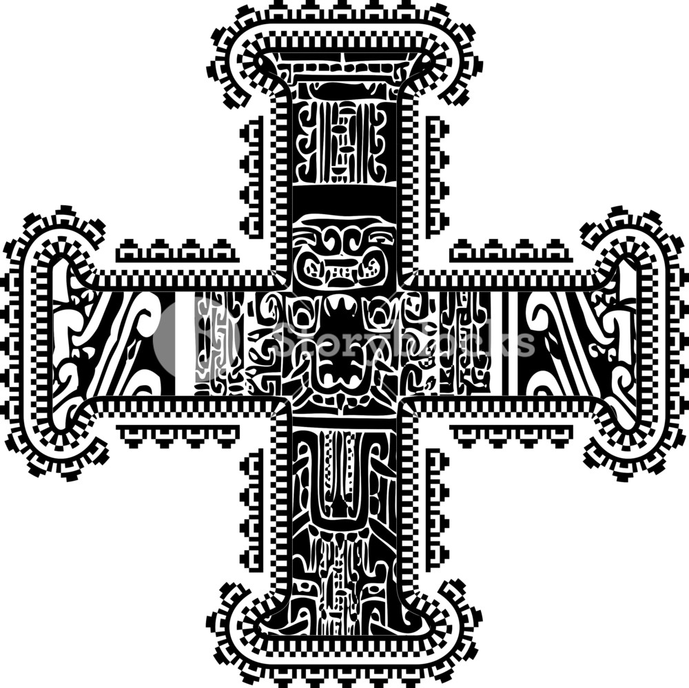 Sign Plus Symbol With Ancient Drawing. Vector Illustration Royalty-Free ...