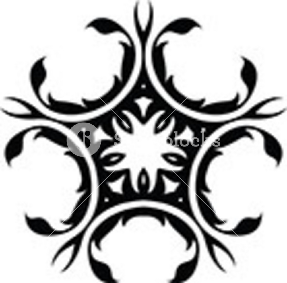 Black And White Elegant Floral Element Royalty-Free Stock Vector SBI ...