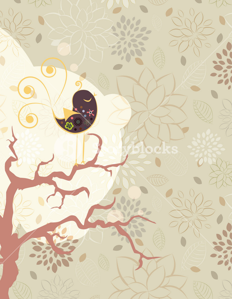 Vector Abstract Background With Bird Royalty-Free Stock Vector SBI ...