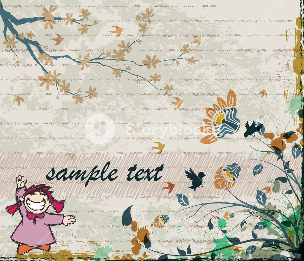 Abstract Background Featuring a Charming Child Royalty-Free Stock ...