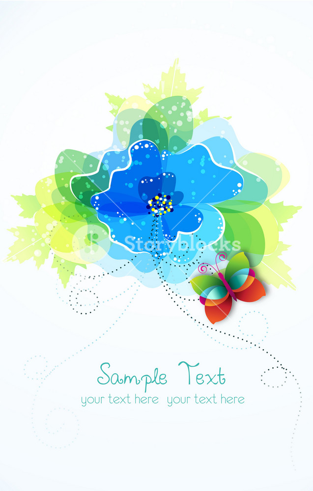 Vector Colorful Abstract Background With Butterfly Royalty-Free Stock ...