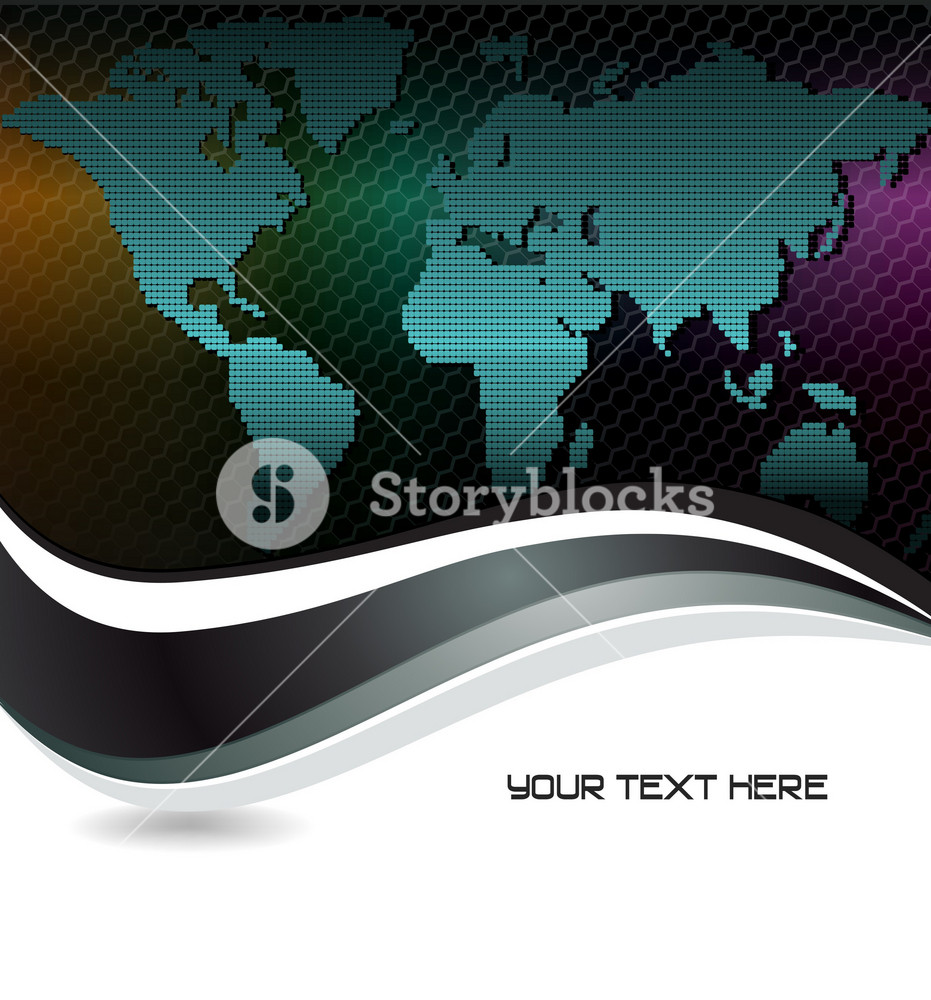 Vector Colorful Business Background With World Map Royalty-Free Stock ...