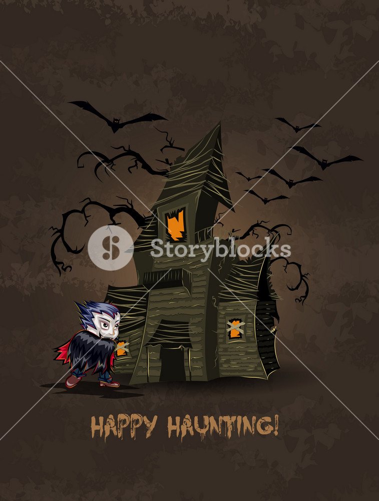 Vector Halloween Background With Dracula Royalty-Free Stock Vector SBI ...