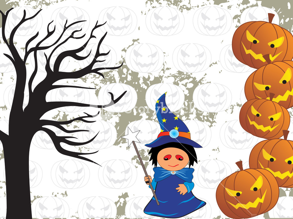 Vector Illustration Of Halloween Background Royalty-Free Stock Image ...