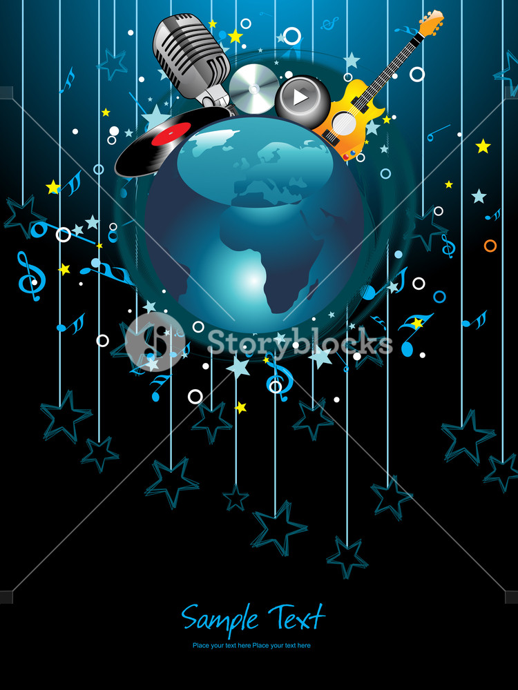 Vector Illustration Of Musical Background Royalty-Free Stock Vector SBI ...