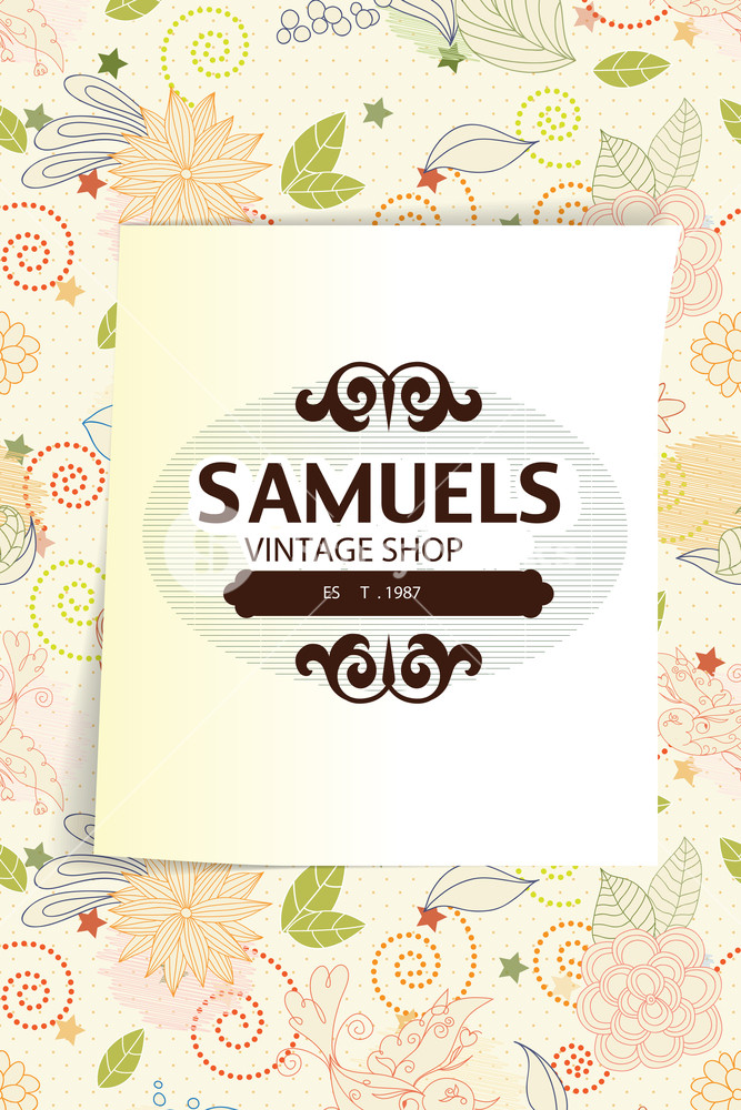 Vector Illustration With Typography And Floral Elements (editable Text ...