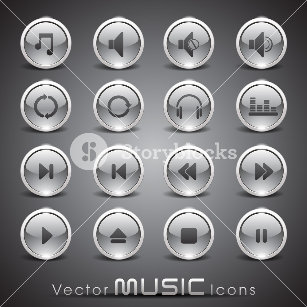 Vector Music Icons Royalty-Free Stock Vector SBI-300501575 - Storyblocks