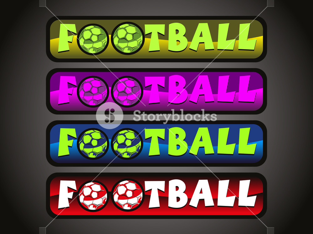 Vector Set Of Four Soccer Sport Header Royalty-Free Stock Vector SBI ...