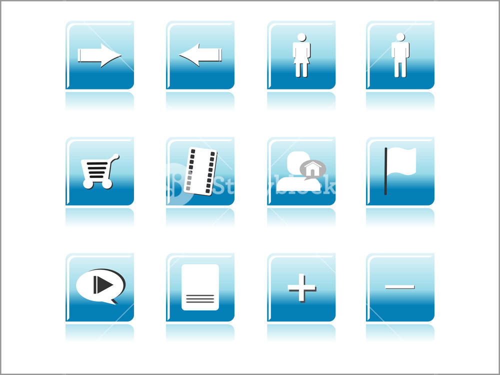 Vector Set Of Glossy Icons Royalty-Free Stock Vector SBI-300397946 ...