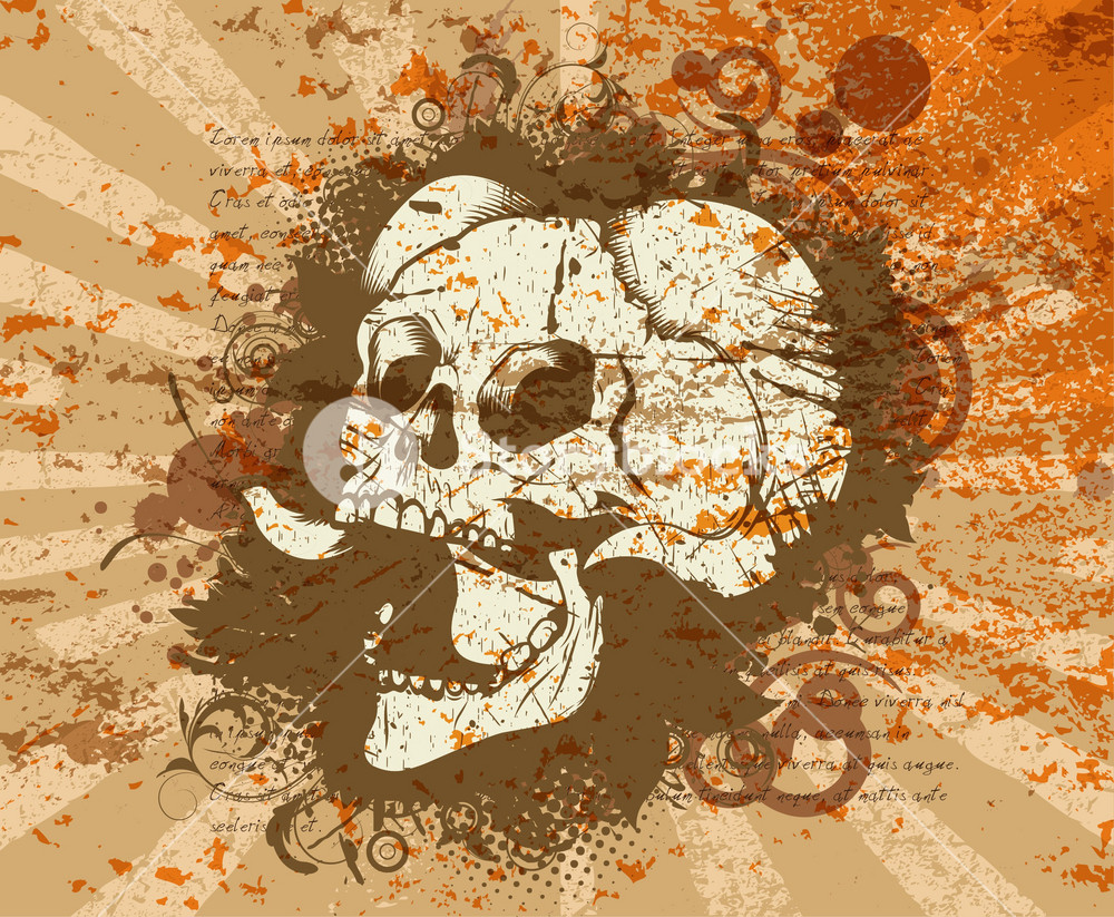 Vector Vintage Background With Skull Royalty-Free Stock Vector SBI ...