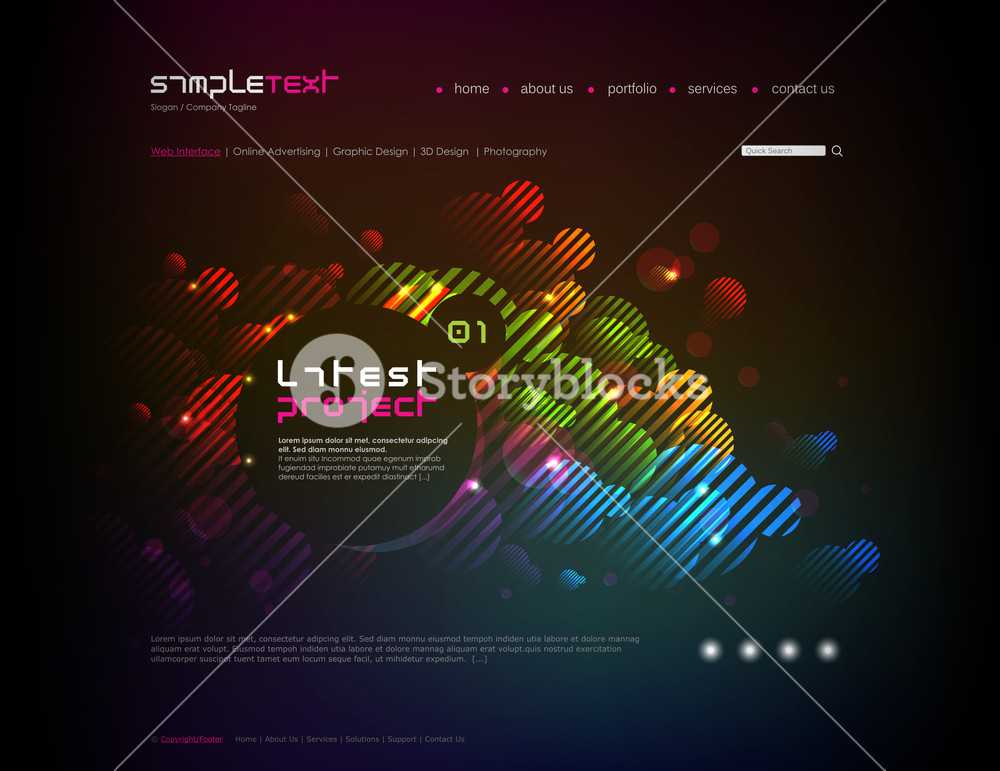 Vector Website Design Template Royalty-Free Stock Vector SBI-300519685 ...
