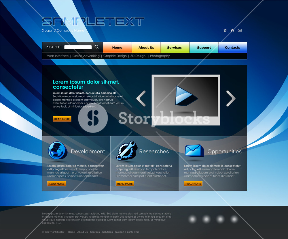 Vector Website Design Example Vector Website Design Template Royalty-Free Stock Vector SBI-300522626 ...