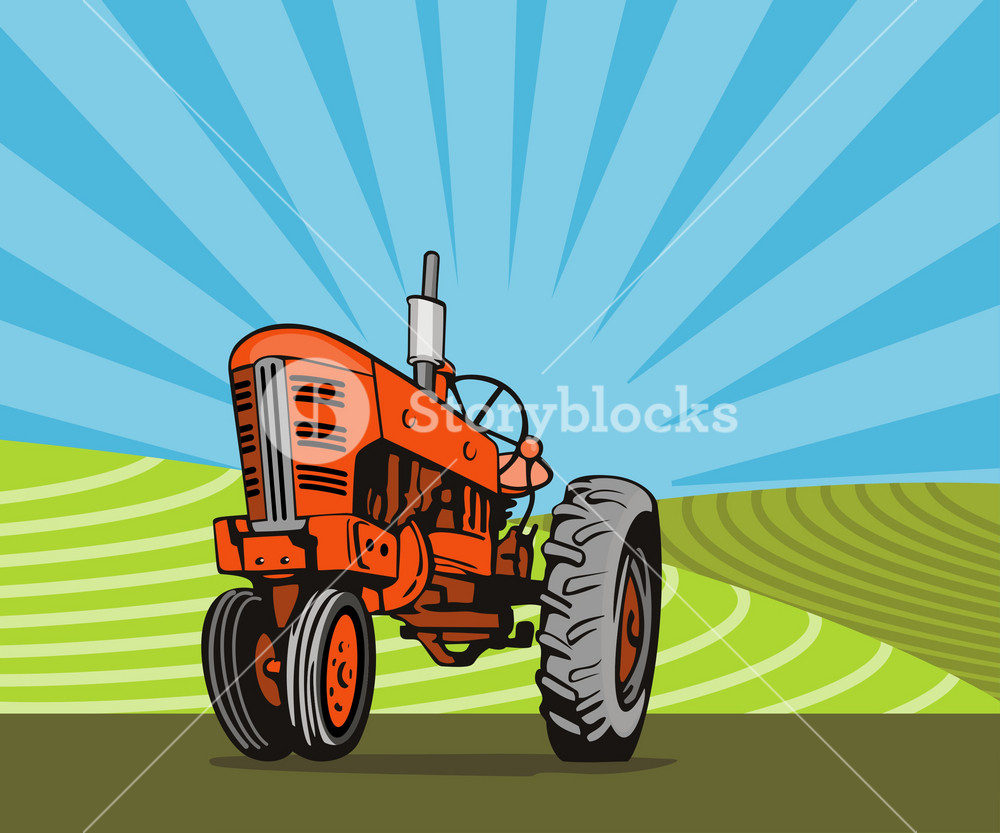Vintage Tractor Retro Royalty-Free Stock Vector SBI-300127956 - Storyblocks