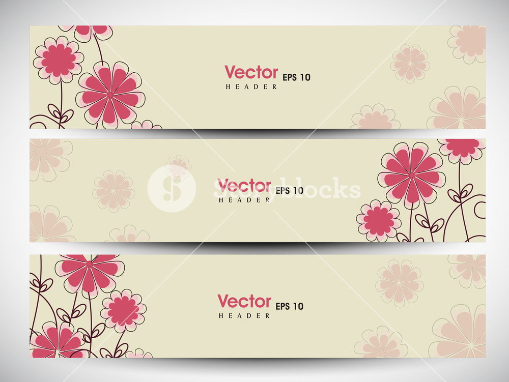 Website Header Or Banner Set Royalty-Free Stock Vector SBI-300207606 ...