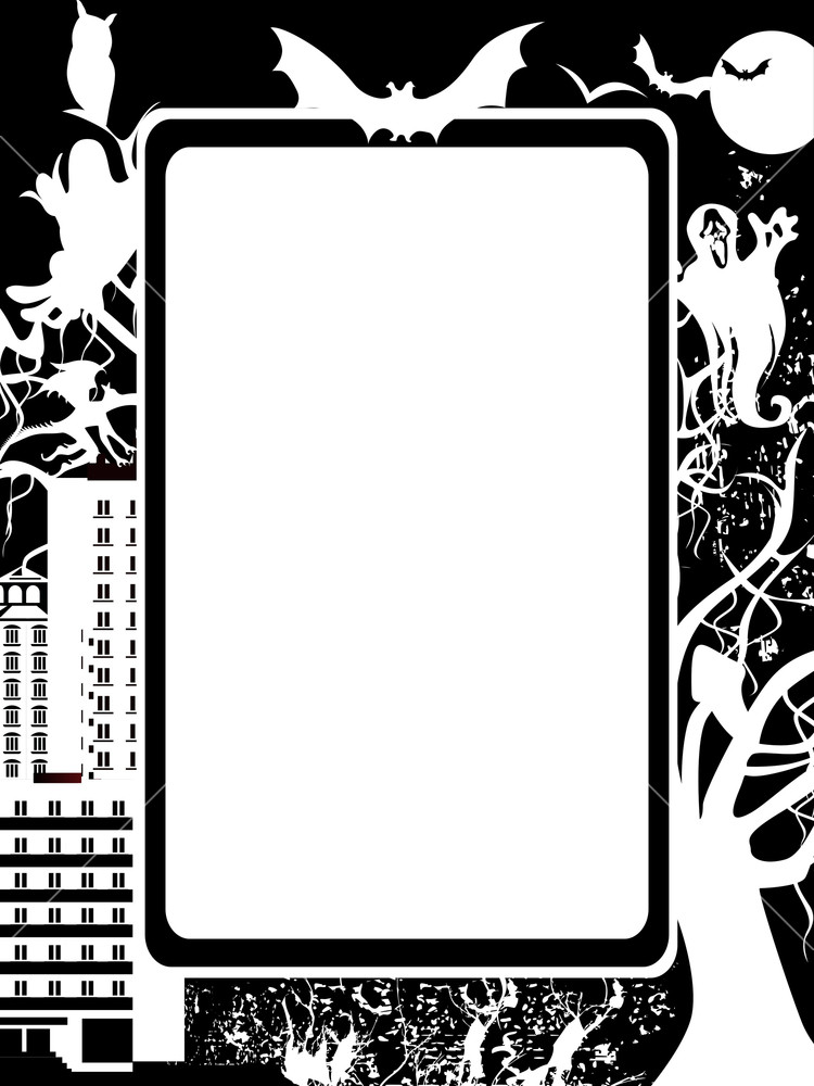 White Frame With Halloween Background Royalty-Free Stock Vector SBI ...