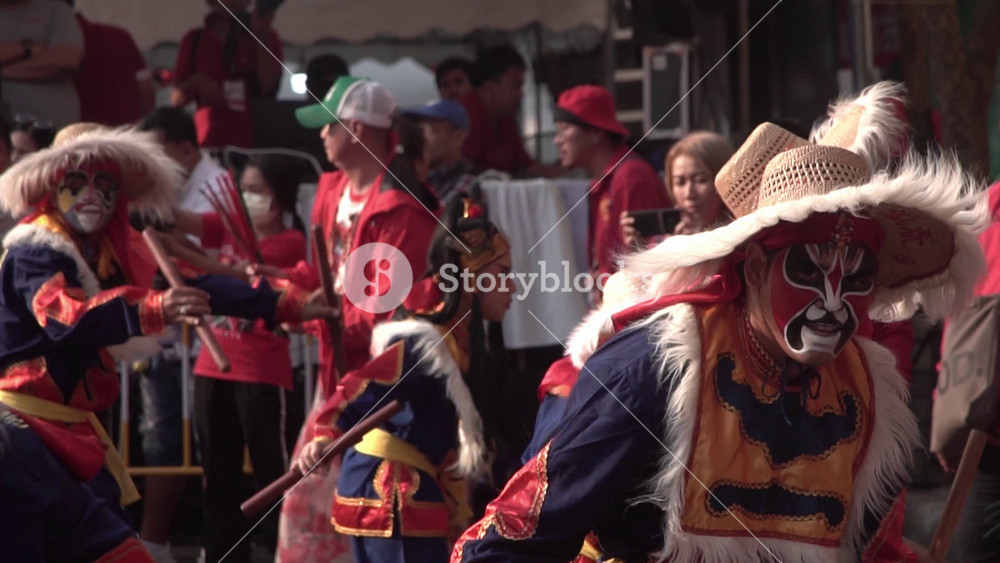 Traditional Chinese dance performances will celebrate the Lunar New Year festival on Yaowarat Road, Bangkok's Chinatown, Thailand, on February 11, 2024.