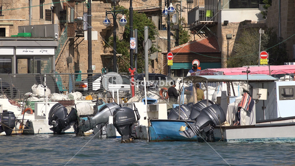 AKKO, ISRAEL NOVEMBER 2016: Akko (Acre) traditional city center and modern marina, maritime transport and tourism in Northern Israel