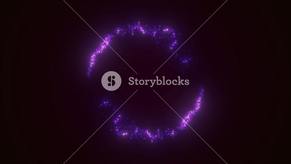 Set of abstract moving swirling looped circles of blue gold red and purple multicolored lines of magical energy particles. Abstract background. Video in high quality 4k, motion design