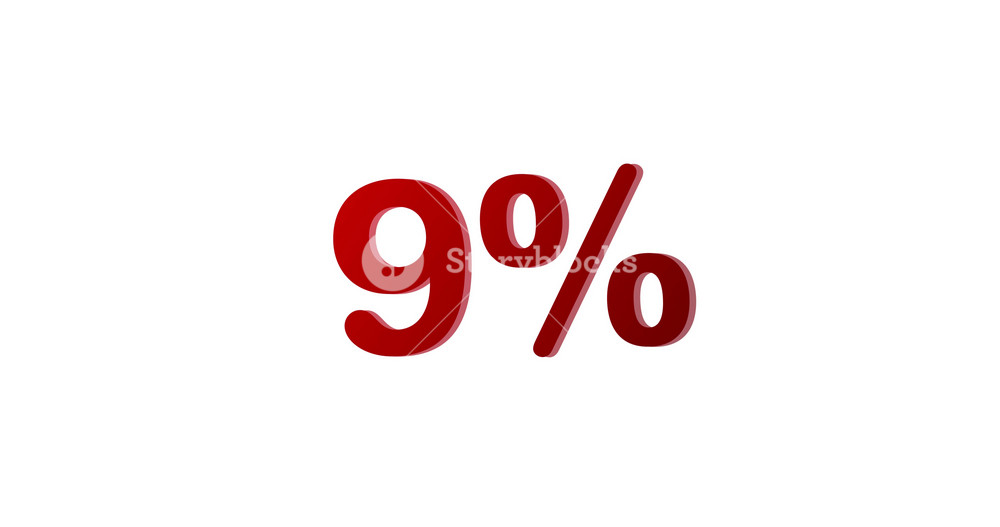 9% percent discount label symbol animation on green screen background. 9 percent sign online shopping, discount and sale concept