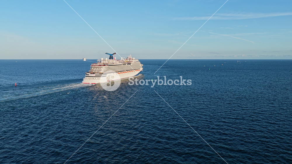Miami, Florida, USA - July 11, 2025: Carnival Horizon cruise ship voyage. Cruise in summer vacation. Carnival cruises cruise line. Cruise