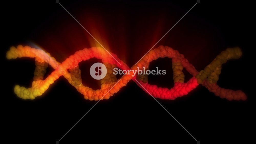 The DNA chain rotates in a helix.This video make a perfect concept for human DNA, microbiology, RNA protein, pharmaceutical health, genetics, stem cell research, healthcare, or the human genome.