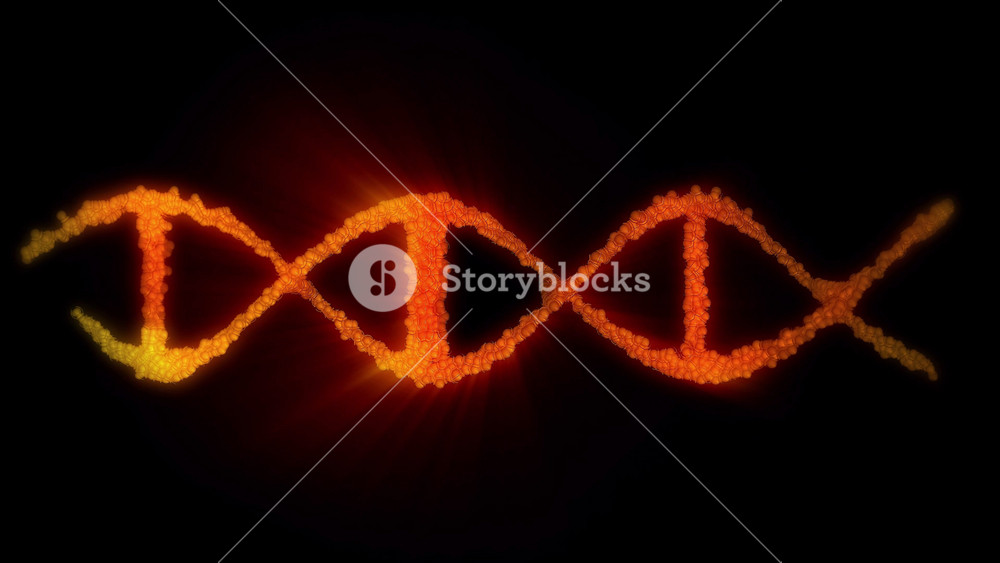 The DNA chain rotates in a helix.This video make a perfect concept for human DNA, microbiology, RNA protein, pharmaceutical health, genetics, stem cell research, healthcare, or the human genome.
